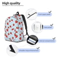 thumbnail image 4 of Naloa Strawberry Canvas Backpack for Men Women Rucksack Casual Travel Daypack College Tote Satchel Bookbag for Teens-Small, 4 of 7