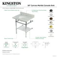 thumbnail image 4 of Kingston Brass KVPB3030MBB7 Templeton 30" Rectangular Brass, Marble Console Bathroom Sink, 4 of 4
