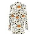 thumbnail image 3 of FDGIU Women's Halloween Cardigan 2025 - Printed Open Front Long Sleeve Cover-Up, Lightweight Crochet Fall Coat, Medium Length Coat Casual, 3 of 5