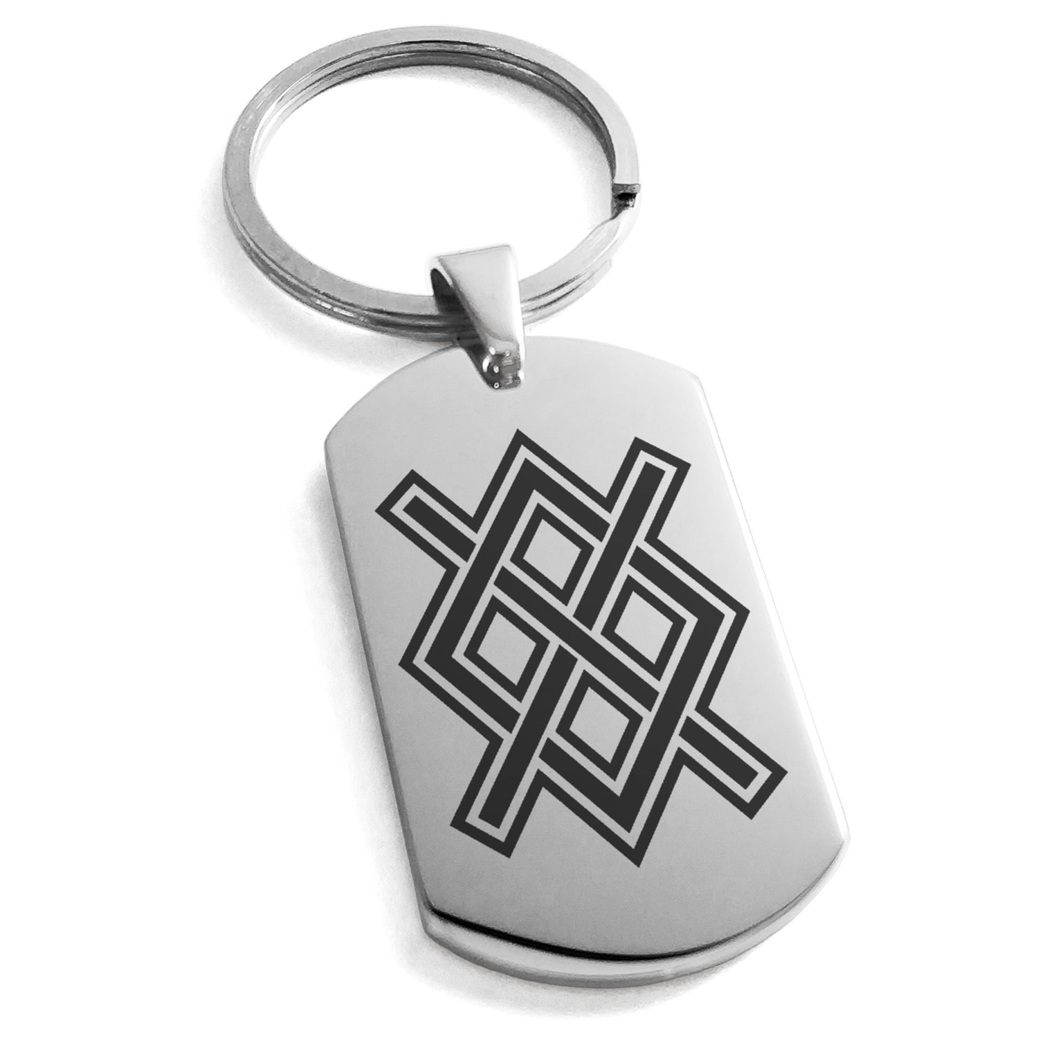 Tioneer - Stainless Steel Gungnir Rune Viking Norse Engraved Dog Tag ...