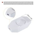 thumbnail image 3 of Uxcell AC 110V 100W Welding Lamp Dimmer White Rotary Cord Switch 3 Pack, 3 of 6