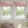 thumbnail image 2 of LALILO Kitchen Curtain Valance Rose Gold Sparkle Rod Pocket Window Curtain 52"x 18" Set of 2, 2 of 6