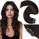 thumbnail image 1 of Extensiones de cabello Laavoo Micro Loop, cabello humano real, marrón oscuro, microperlas, 14 pulgadas, 1 g/hebra, 50 g, 1 of 1
