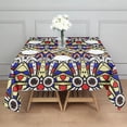 thumbnail image 3 of Vibrant Floral Pattern Square Tablecloth,Waterproof Square Table Cover,Wipeable Spillproof Washable Table Cover for Home Kitchen Party Decor 52"x52"(132x132cm), 3 of 6