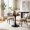 Black, variant on Round Coffee Table with Tulip Base - Modern Wood Grain Design for Living Room