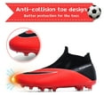 thumbnail image 3 of Cyiecw Men's Soccer Shoes High-Top Laceless Firm Ground Football Shoes Outdoor Indoor Boys Athletic Soccer Cleats, 3 of 7