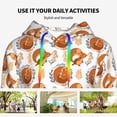 thumbnail image 4 of Lsque Cute Squirrel Pattern Casual Women's Hoodie,Hooded Sweatshirt with Kangaroo Pocket,Pullover Hoodie with Eye-catching Drawstrings-Small, 4 of 7