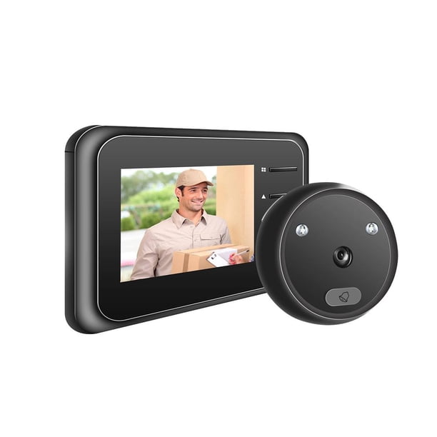 R11 Timbre digital de 2,4 pulgadas IR Visión nocturna Mirilla Visor de puerta Cámara WDOplteas Para estrenar
