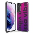 thumbnail image 3 of MUNDAZE Samsung Galaxy S23 Shockproof Clear Hybrid Protective Phone Case Purple Clear Funny Text Quote Issa Vibe Cover, 3 of 5