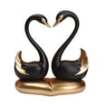 thumbnail image 2 of 2 figuras de cisne de pareja, adorno de mesa de resina moderna para San Valentín Negro, 2 of 7
