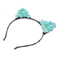 thumbnail image 4 of 2 piezas precioso papel flor de gato mujeres niñas niños diadema elegante Alice Band Verde, 4 of 9