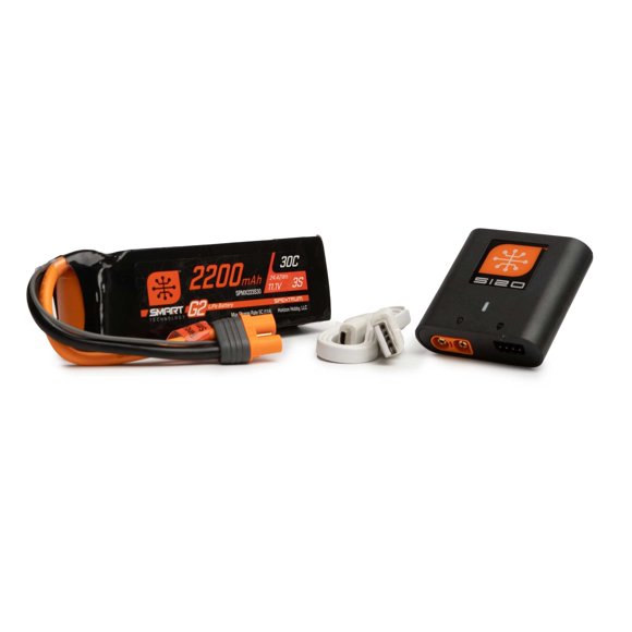 Spektrum Smart G2 Powerstage Air Bundle : Batterie LiPo 3S 2200mAh / Chargeur S120, SPMXPSA200