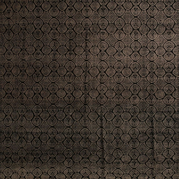 Ahgly Company Machine Washable Indoor Square Abstract Coffee Brown Area Rugs, 8' Square