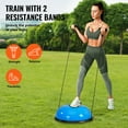 thumbnail image 3 of KFFKFF Half Balance Trainer, 23" Stability Ball, Supports up to 660lbs, Includes Yoga Ball, Resistance Bands & Pump for Comprehensive Home Gym Workouts, Blue, 3 of 9