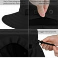 thumbnail image 6 of LNMQLPDBS Hats for Men Outdoor Sun Hat for Men with Cap Wide Brim Fishing Hat with Neck for Dad Summer Hat Black, 6 of 9
