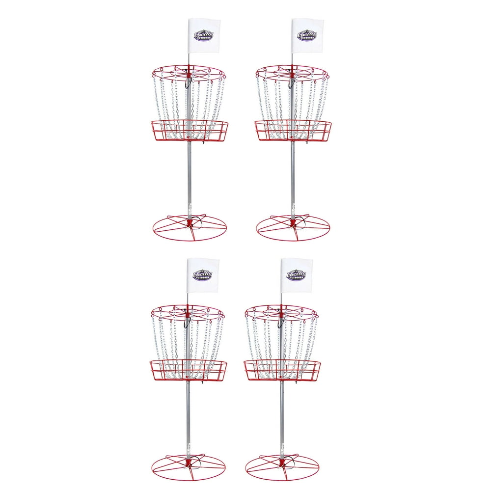 InStep Portable AllWeather Frisbee Golf Basket With 12 Free Discs (4