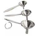 TUMALL Stainless Steel Funnel with Handle for Liquid Fluid Dry
