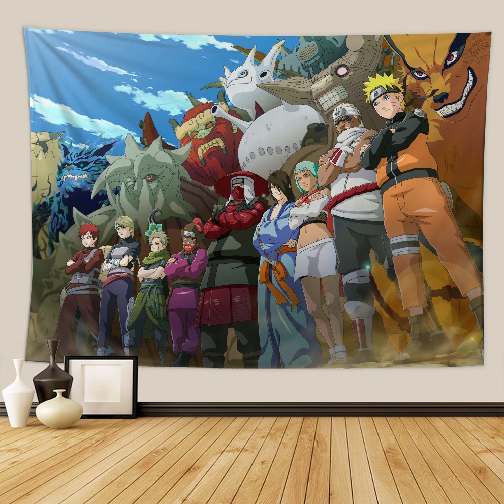 FUNIER Anime Tapestry Naruto Anime Wall Hanging Backdrop Wall Hanging Decor For Bedroom Living