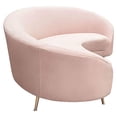 thumbnail image 2 of Celine Curved Sofa in Light Cream Velvet, 2 of 5