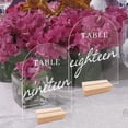 thumbnail image 5 of 12 Piezas DIY Letrero de Mesa de Acrílico en Letrero Transparente con Soporte Números de Mesa de Transparente Tarjeta de Mesa Decoración de Boda,D, 5 of 5