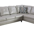 thumbnail image 2 of Star Home Living Corp Harry Faux Leather Right Sectional Sofa in Silver Powder, 2 of 5