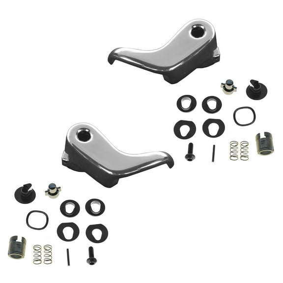 TRQ Locking Vent Window Handle Chrome Pair Set for GM Blazer Jimmy Suburban DHA35357