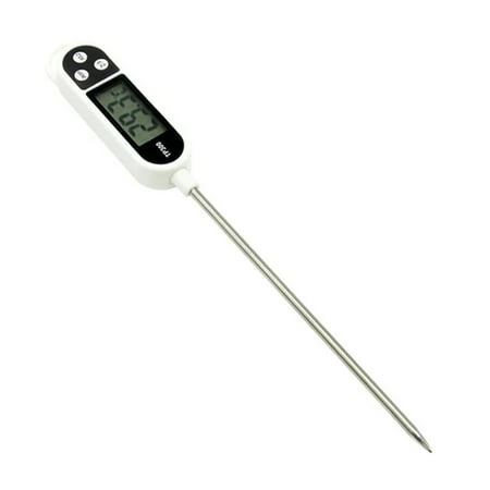 

Youpineg Thermometer Digital Food Thermo Meter Meat Cake Milk Bbq Stainless Household Steel Probe Gauge Cooking Oven Thermo Meter (White)