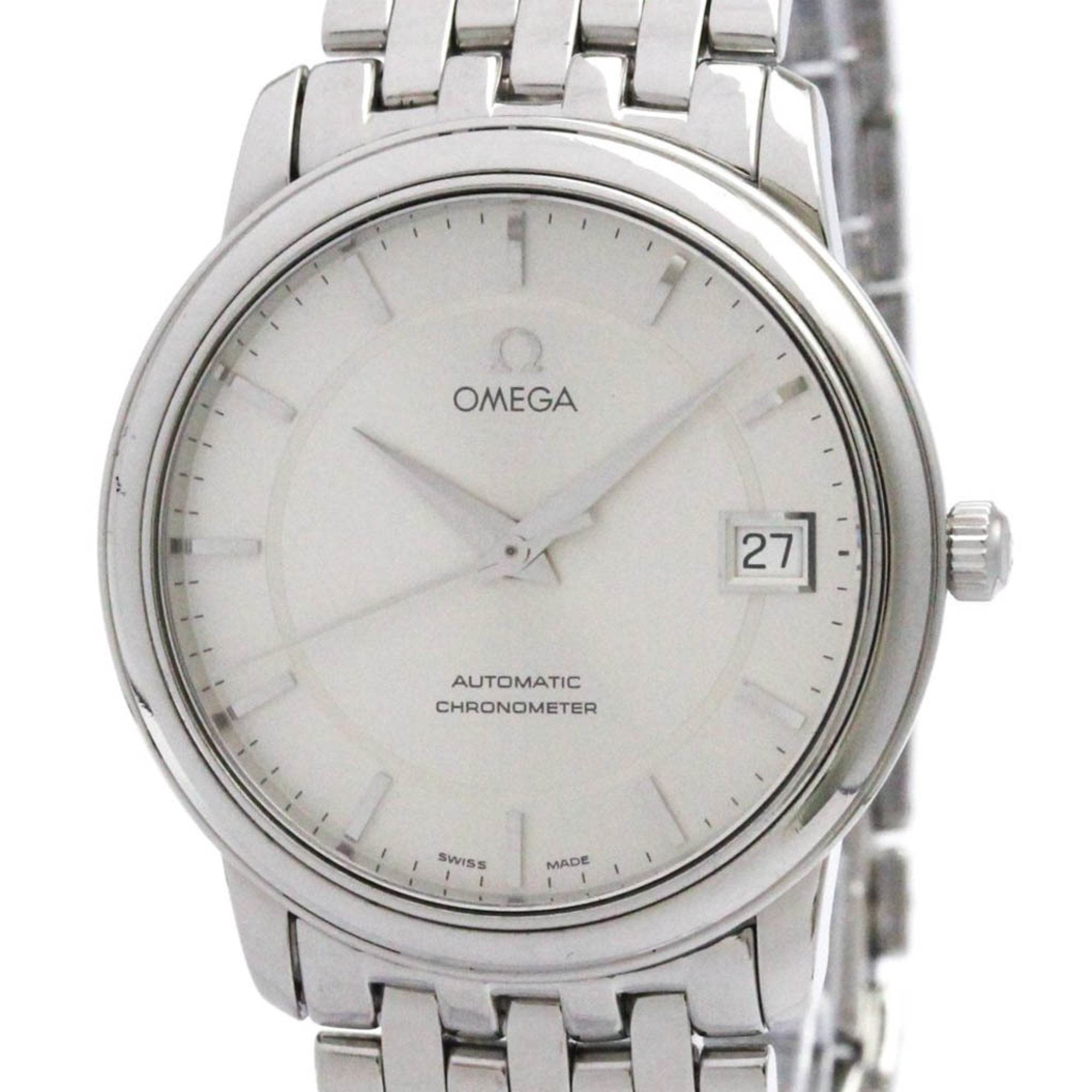 Pre-Owned OMEGA De Ville Prestige Steel Automatic Mes Watch 4500.31 Polished (Good)