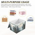 thumbnail image 6 of Yayeee Collapsible Cube Storage Bin with Lid Fabric Closet Decorative Basket with Handles, Moon and House, 6 of 7