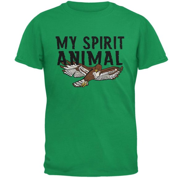My Spirit Animal Hawk Irish Green Adult T-Shirt - X-Large