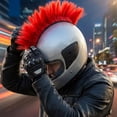 thumbnail image 6 of 1 Pc Vibrant Fuchsia Mohawk Helmet Wig, Eye-Catching & Easy-To-Install Motorcycle Helmet Accessory, Fun Decorative Headpiece For Motorcycle Rides, Parties, Outdoor, 6 of 7