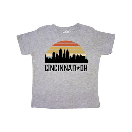 

Inktastic Cincinnati Ohio Skyline Retro Gift Toddler Boy or Toddler Girl T-Shirt