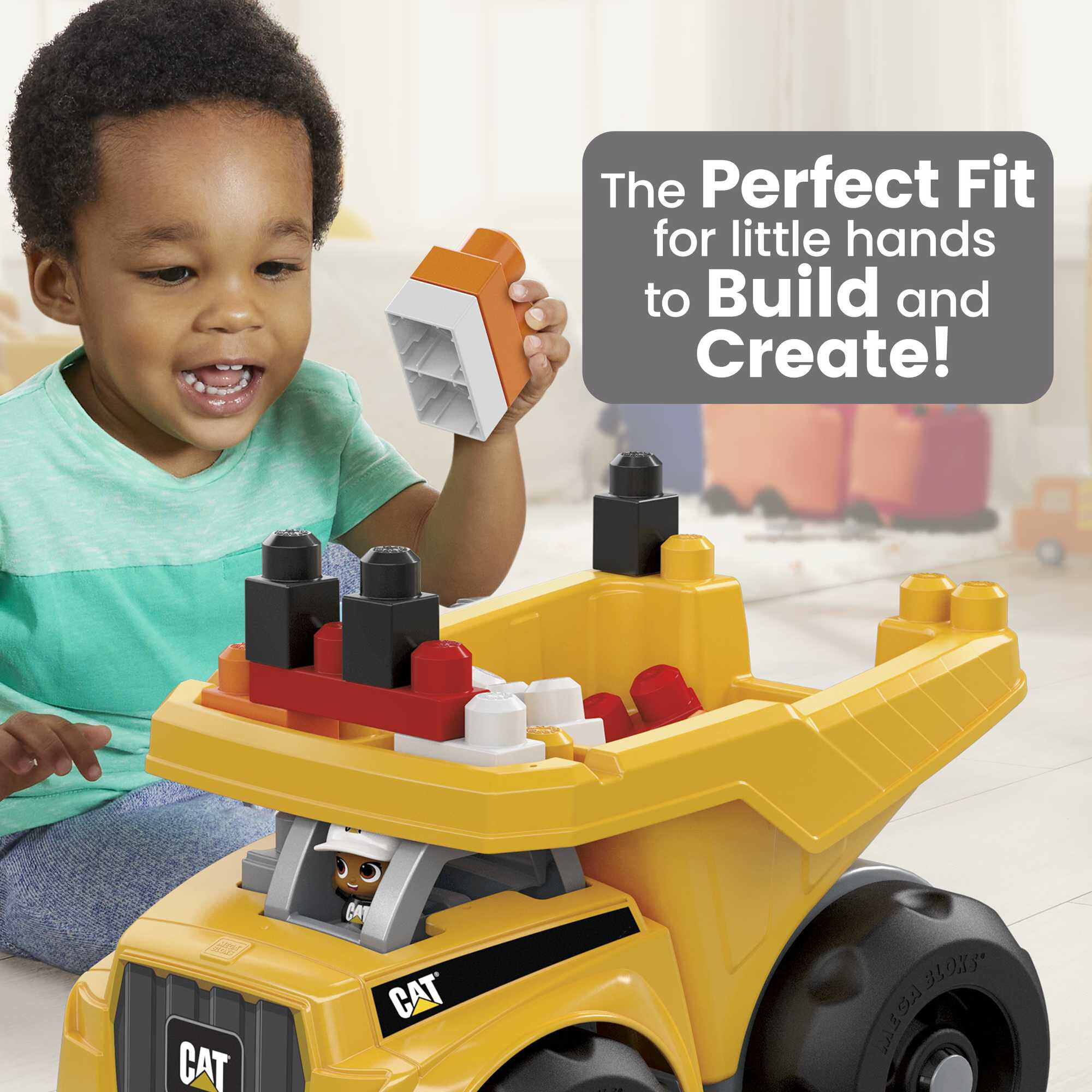 MEGA BLOKS Fisher-Price Building Toy Blocks Cat Large Dump Truck (25 Pieces) For Toddler - image 3 of 7