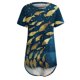 thumbnail image 4 of Tops de Manga Corta para las Mujeres Moda de Cuello Redondo de Ajuste Suelto Impresa Camiseta Larga Blusa, Top de Verano Casual para Diario, 4 of 4