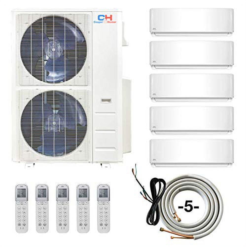 5 Zone 9000 12000 12000 12000 18000 BTU Multi Zone Ductless Mini Split Air Conditioner Heat Pump 19.0 Seer