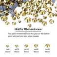 thumbnail image 2 of 1036 Pcs Rhinestones de Hotfix Cristales de Vidrio con Bolsa Transparente Kit de Arte de Uñas para Manualidades Ropa Decoración DIY 5 Tamaños (Set SS6-SS30, Dorado Oscuro), 2 of 6