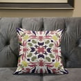 thumbnail image 5 of Amrita Sen Venetian Flower Paisley Duo Indoor/Outdoor Pillow with Removable Cover in White Green Blue16x16, 5 of 5