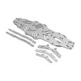 thumbnail image 4 of Fyydes RC Drift Racing Chassis High Accuracy Strength Lightweight RC Car Frame Upgrade Kit For Remote Control Car,RC Carbon Fiber Chassis,RC Drift Racing Chassis, 4 of 8
