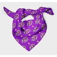 thumbnail image 3 of Bimba Purple Bird & Floral Printed Pure Silk Scarf For Hair Neck Head Bandanas For Women 40 x 80 Inches, 3 of 6