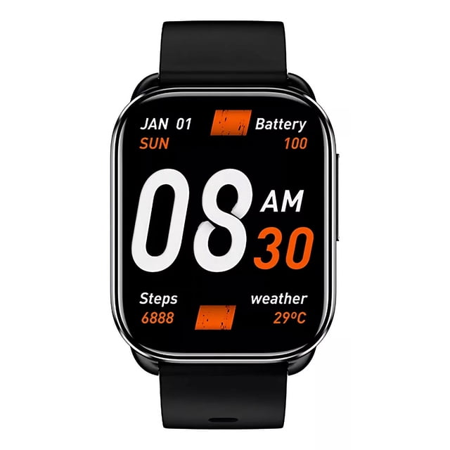 QCY Smartwatch reloj inteligente GS S6 Negro IPX8 más de 100 fondos con app QCY