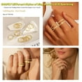 thumbnail image 2 of GOSFRY 10PCS Gold Plated Rings Set for Women Dainty Stacking Cubic Zirconia Thumb Engagement and Wedding Ring Jewelry Accessories Comfort Fit with Size 6/7/8/9/10, 2 of 9