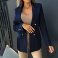 thumbnail image 3 of Womens Work Office Lapel Button Blazer Long Sleeve Lightweight Work Office Blazer Jacket Casual Open Front Cardigan, 3 of 7