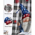 thumbnail image 3 of 4th of July Gnomes Blackout Curtains for Bedroom Living Room Darkening Curtains 63 Inches Long Star Independence Day Black Plaid Window Curtain 2 Panels Set Window Treatment Grommet Drapes 42"x63", 3 of 9