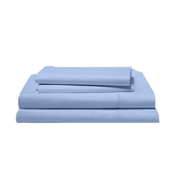 EASYCOT 1000 TC 100% Soft Egypitan Cotton Blue Solid - 15" Deep pocket Sheet Set King Size Breathable & Cooling Bed Sheet Sets