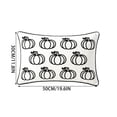 thumbnail image 3 of SLYNSHome Fall Throw Pillow Cover Black Pumpkin Outline Print Linen Textured Decorative Lumbar Cushion Case For Sofa Couch Porch Halloween Thanksgiving Home Decor, 3 of 6