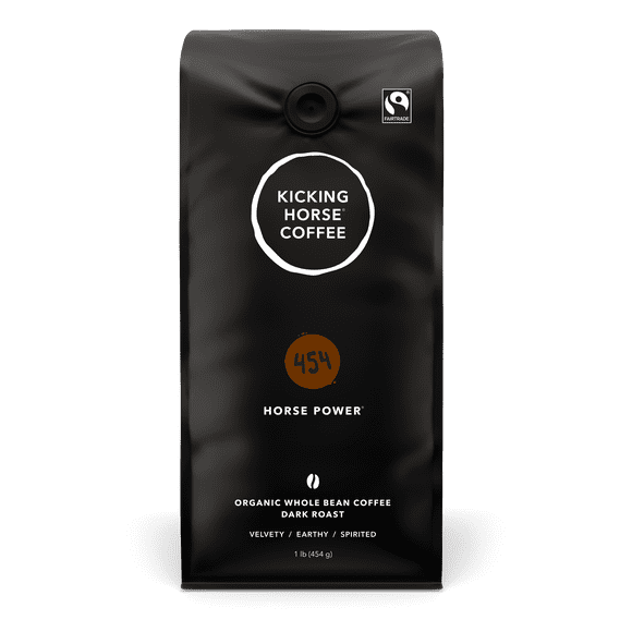 Kicking Horse Coffee - 454 Horse Power - Dark Roast - 454g Whole Bean