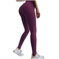 thumbnail image 3 of XIAfhje yoga pants for women Womens Stretch Yoga Pants Leggings Solid color trousers jacquard yoga pants Fitness Running Sports Full Length Active Pant for Workout Gym, 3 of 8