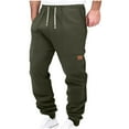 thumbnail image 3 of Mens Pants Casual Sports Pants Comfy Jogger Long Pants Jogging Sweatpants Pants Army Green L, 3 of 8