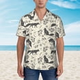 thumbnail image 2 of Susaid Vintage Moon Fox Print Short Sleeve Shirts Button Down Casual Shirts Summer Beach Aloha Button Down Short Sleeve for Men ,XX-Large, 2 of 7