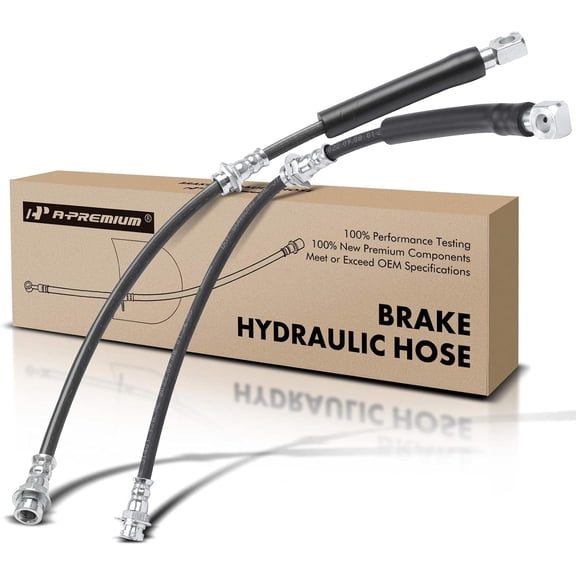 A-Premium Front Driver and Passenger Brake Hydraulic Hose Compatible with Select Chevy and Pontiac Models - Camaro 1984-1992, Firebird 1984-1992 - Replace# 17980323(Pack of 2)